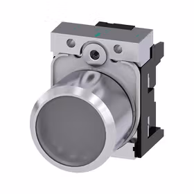 西门子 按钮,紧凑,带加长的集线器(12mm),22mm,金属,透明,按钮,平,键控式,带有支架；3SU12510EB700AA0