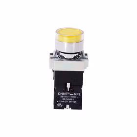 正泰 带灯平钮,黄色 金属头；NP2-BW3561 220V LED