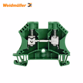 魏德米勒 直通型接线端子,螺钉联接,10mm,1000V,57A,绿色；WDU 10 GN