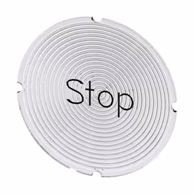 西门子 铭板适用于发光按钮,圆形,乳白色,带黑色文字,带标记：停止；3SU19000AB710DS0