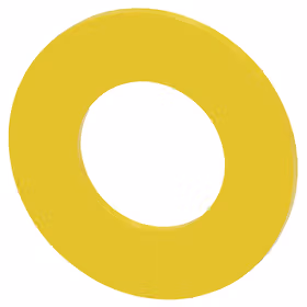 西门子 急停开关的垫圈,黄色,无标记,外径45mm,内径22.5mm,厚度2mm；3SU19000BA310AA0