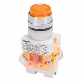 德力西电气 按钮开关；LAY7-11DZS 220V LED 黄