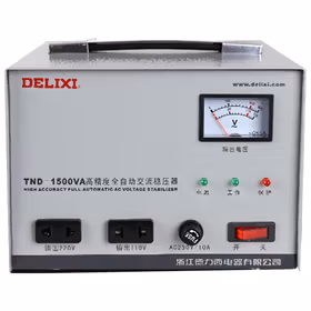 德力西电气 单相交流稳压器；TND 1.5K(单相）延时5分钟