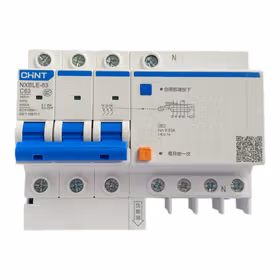 正泰 NXBLE-63 剩余电流动作断路器；NXBLE-63 3P+N C63 30mA 6kA