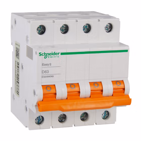 施耐德电气 小型断路器,EA9AN 4P D63A；EA9AN4D63