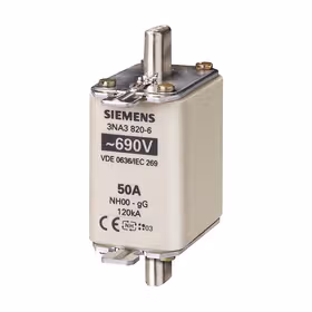 西门子 NH熔断片,NH00,输入：100A,gG,UnAC：690V,Un直流：250V,前端标示警报器,导电握耳；NH Fuse Size 00 gG/gL 100A 690VAC/250VDC