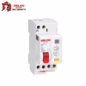 德力西电气 &ldquo;相线＋中性线&rdquo;漏电保护微型断路器；DZ47PLE 1P+N D 16A