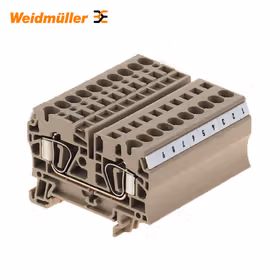 魏德米勒 直通型接线端子,弹片联接,4mm,800V,32A,深褐；ZDU 4/10/BEZ