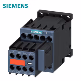 西门子 功率接触器,7A,3kW,2NO+2NC,AC230V50/60Hz,带插入式可变电阻,3极,尺寸S00螺栓型端子连接辅助开关块不可分；3RT20151CP043MA0
