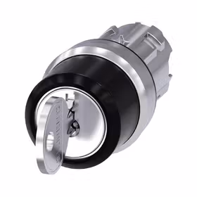 西门子 RONIS钥匙开关,22mm,金属,高光,锁闭编号SB30,附带2把钥匙,3个开关位置,键控式,拔出钥匙O；3SU10504BM010AA0