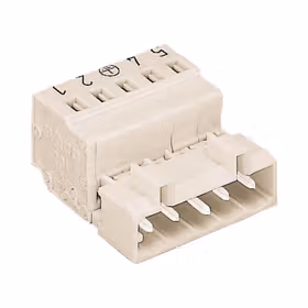 万可(WAGO) 1线针型连接器,100%防插错保护,2.5mm,焊针间距5mm,11极,浅灰；721-611