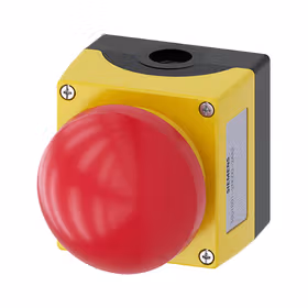 西门子 按钮盒,外壳塑料,顶端黄色,1指令点塑料,指令点中心,A=急停蘑菇形按钮,红色,强制锁定,拉动解锁,1NC,1S；3SU18012NG002AA2