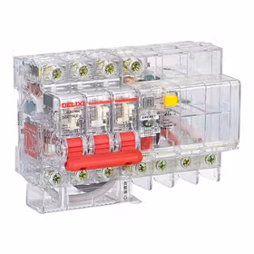 德力西电气 DZ47TRLE透明小型漏电断路器；DZ47TRLE 透明RCBO 6kA 3P+N C型 40A 50mA