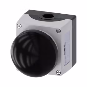 西门子 按钮盒,外壳金属,外壳顶端灰色,1指令点金属,指令点中心,A=蘑菇形按钮,黑色,键控式,1S,螺栓型端子；3SU18512GA002AA1