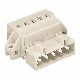 万可(WAGO) 1线针型连接器,100%防插错保护,夹持槽,2.5mm,焊针间距5mm,6极,浅灰；721-606/019-000