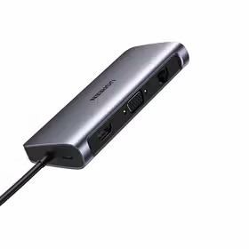 绿联(UGREEN) Type-C多功能扩展坞,USB3.0HDMI接口:4K*2K/30HzVGA接口:1920*1080P@60Hz,快充工作电压:5V,尺寸:L123*W52*H19mm,彩盒包装；80133