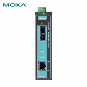 Moxa 工业级10/100BaseT(X) 转100BaseFX 光电转换器, 多模, SC 接口, 金属外壳；IMC-21A-M-SC