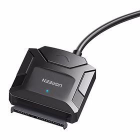 绿联UGREEN USB3.0转SATA转换器 20231 USB硬盘易驱线支持2.5寸、3.5寸SATA硬盘带12V供电接口 全系统兼容彩盒包装SATA 2升级为SATA 3传输速度大幅度提升外观升级为带指示灯