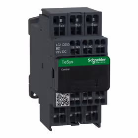 施耐德电气 进口TeSys D系列三极交流接触器,直流线圈,25A,24VDC,弹簧端子；LC1D253BD