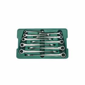 世达 10件X柄加长两用快扳双梅花扳手组套8~19mm;08016(可替代08015)