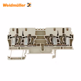 魏德米勒 直通型接线端子,弹片联接,2.5mm,800V,24A,深褐；ZDU 2.5/2X2AN BED SW RT
