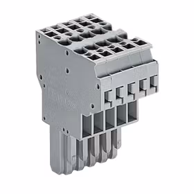 万可(WAGO) 2线孔型连接器,4mm,6极,灰色；769-126