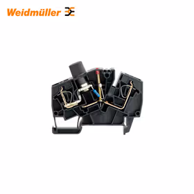 魏德米勒 Z系列,熔断器型接线端子,额定横截面:2.5mm,弹片联接,黑色,直接安装；ZSI 2.5-2/2X2AN/G20/LD3