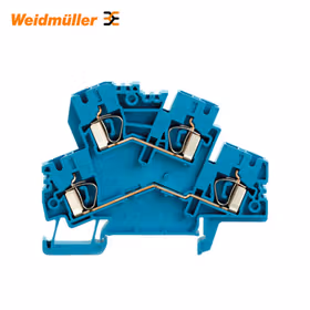 魏德米勒 直通型接线端子,双层端子,弹片联接,4mm,800V,32A,蓝色；ZDK 4-2 BL