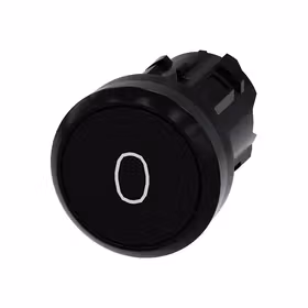 西门子 按钮,22mm,塑料,黑色,标记：O,按钮,平,键控式；3SU10000AB100AD0