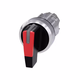 西门子 转换开关,22mm,圆形,金属,高光,红色,旋钮开关,长柄,3个开关位置,左侧键控式,右锁定,；3SU10522CP200AA0