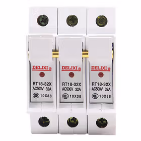 德力西电气 圆筒形帽熔断器带灯底座；RT18-32X 3P 座