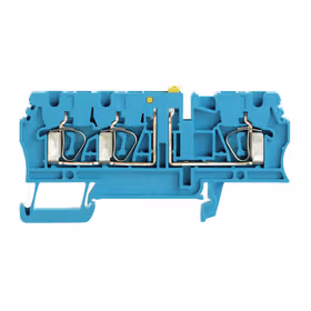 魏德米勒 电流测试端子,弹片联接,2.5mm,500V,20A,可翻转,蓝色；ZTR 2.5/3AN BL