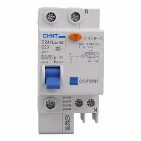 正泰 漏电微型断路器；DZ47LE-32 1P+N C20 30mA