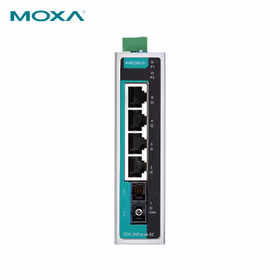 Moxa 5口非网管百兆工业以太网交换机含一个多模光口；EDS-205A-M-SC