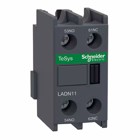 施耐德电气 TeSys接触器辅助触点模块，1NO+1NC；LADN11