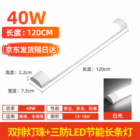 欧国兰  led长条灯超亮节能灯一体化条形办公灯三防净化灯   120CM/40W白光