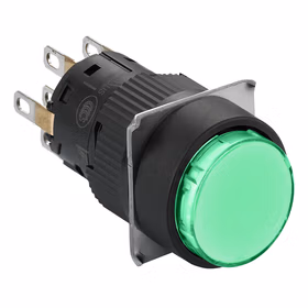 施耐德电气 自锁定带灯按钮,圆形,绿色,12V,2NO/NC；XB6EAF3J2F