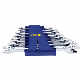 长城精工 8件公制镜抛平板双开口扳手组套6X7-22X24mm；324108