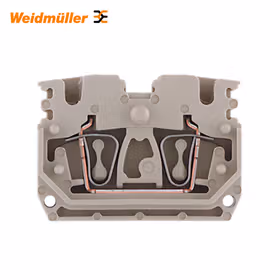 魏德米勒 Z系列,直通型接线端子,额定横截面:2.5mm,弹片联接,深褐,直接安装；ZDUB 2.5-2/2AN/DM