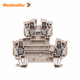 魏德米勒 直通型接线端子,双层端子,螺钉联接,2.5mm,800V,24A,深褐；WDK 2.5/800V