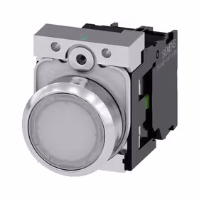 西门子 发光按钮,22mm,圆形,金属,高光,白色,按钮,平,键控式,1S,AC110V,螺栓型端子连接,带激光标记；3SU11530AB601BA0ZY12