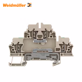 魏德米勒 直通型接线端子,双层端子,弹片联接,2.5mm,500V,20A,深褐；ZDK 2.5DU-PE