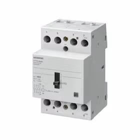 西门子 INSTA接触器0/1自动带4个常开触点40A,控制电压24VAC；5TT5 40A 4NO 24AC with manual switch