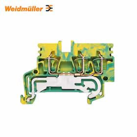 魏德米勒 接地型接线端子,弹片联接,2.5mm,300A(2.5mm),绿/黄；ZPE 2.5N/3AN