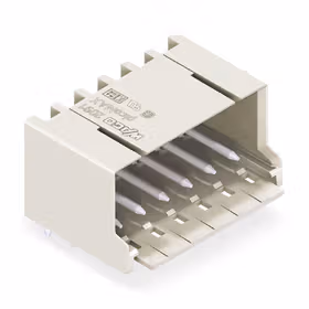 万可(WAGO) THT针型插座,弯角,宽度30mm(1.181"),高度16mm(0.63")，焊针1mm焊针间距3.5mm,8极,浅灰；2091-1428