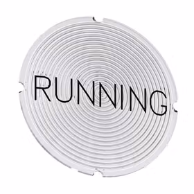 西门子 铭板适用于发光按钮,圆形,乳白色,带黑色文字,带标记：Running；3SU19000AB710EB0