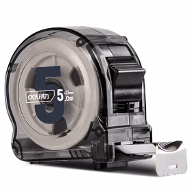 得力 钢卷尺透明壳   5mx25mm；DL270525T