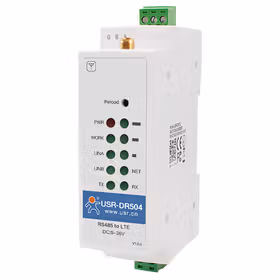 有人(LonHand) 工业级4G导轨式 dtu无线数据传输设备 全网通外壳V0级阻燃 USR-DR504