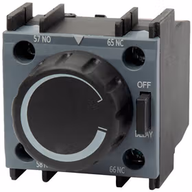 西门子 气动时间继电器块接通延时0.1...30s1个常开触点+1个常闭触点用于3RT6电机接触器规格S0；3RT69262PA01