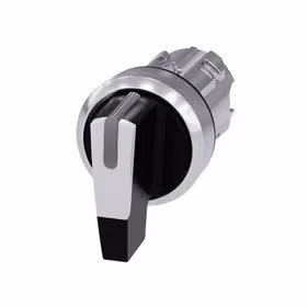 西门子 转换开关,22mm,圆形,金属,高光,白色,旋钮开关,长柄,3个开关位置,锁定,；3SU10522CL600AA0